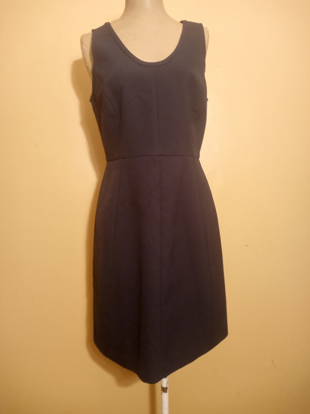 J. Crew Sleeveless Navy Scoop-Neck Sheath Dress